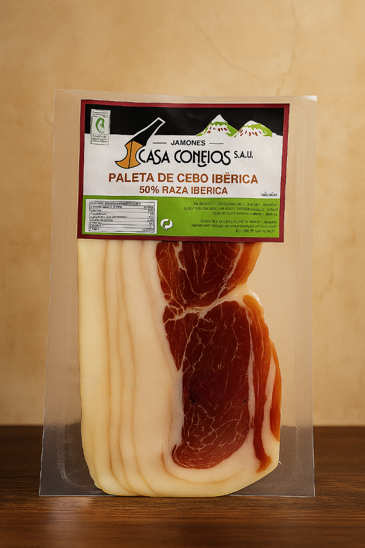Cebo Ibérico 50% Schouderham , plakjes, 100 g