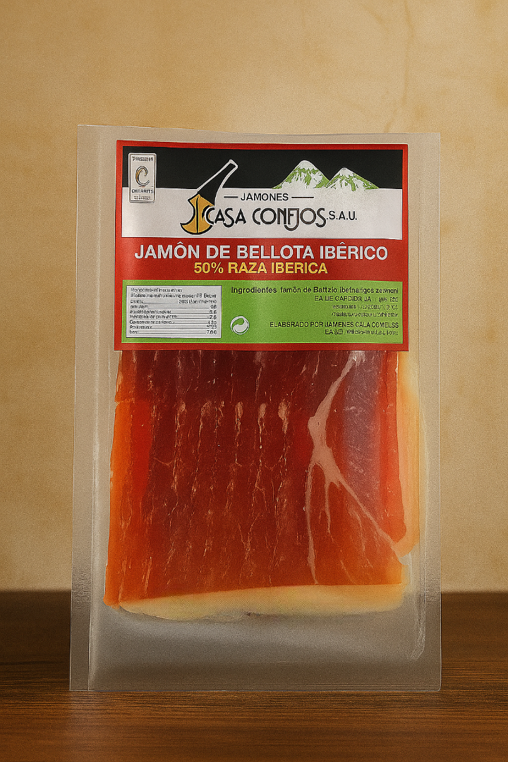 Bellota Ibérico 50% Ham , plakjes, 100 g